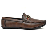 Brown Vegan Leather Loafers