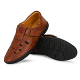 Men's Syntehtic Leather Tan Sandals