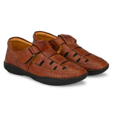 Men's Syntehtic Leather Tan Sandals